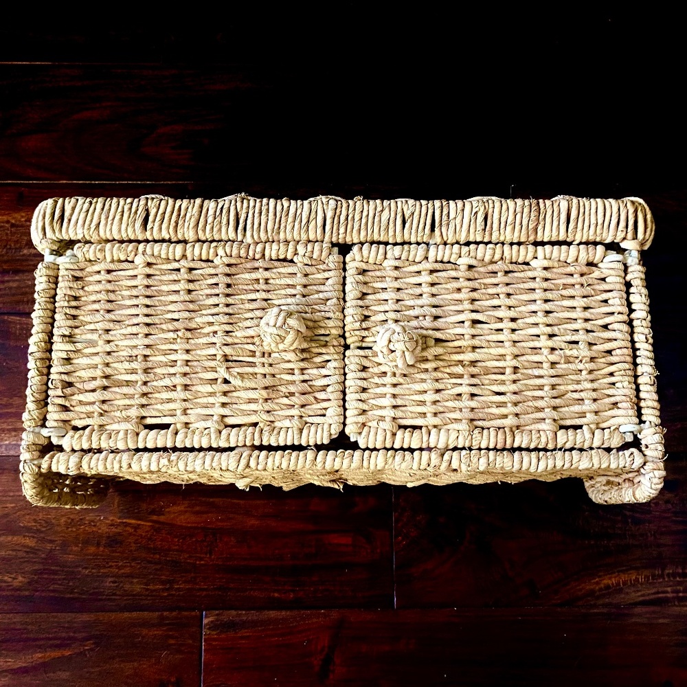 Wicker Storage Accessory, approximately 8”x16”; on counter or wall